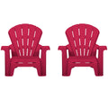 Garden Chair - Red 2 Pack