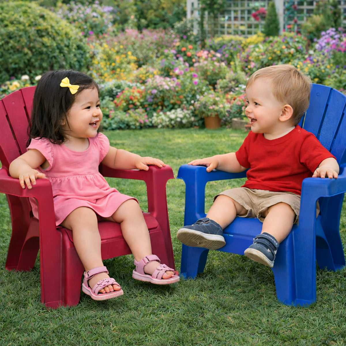 Garden Chair - Red 2 Pack